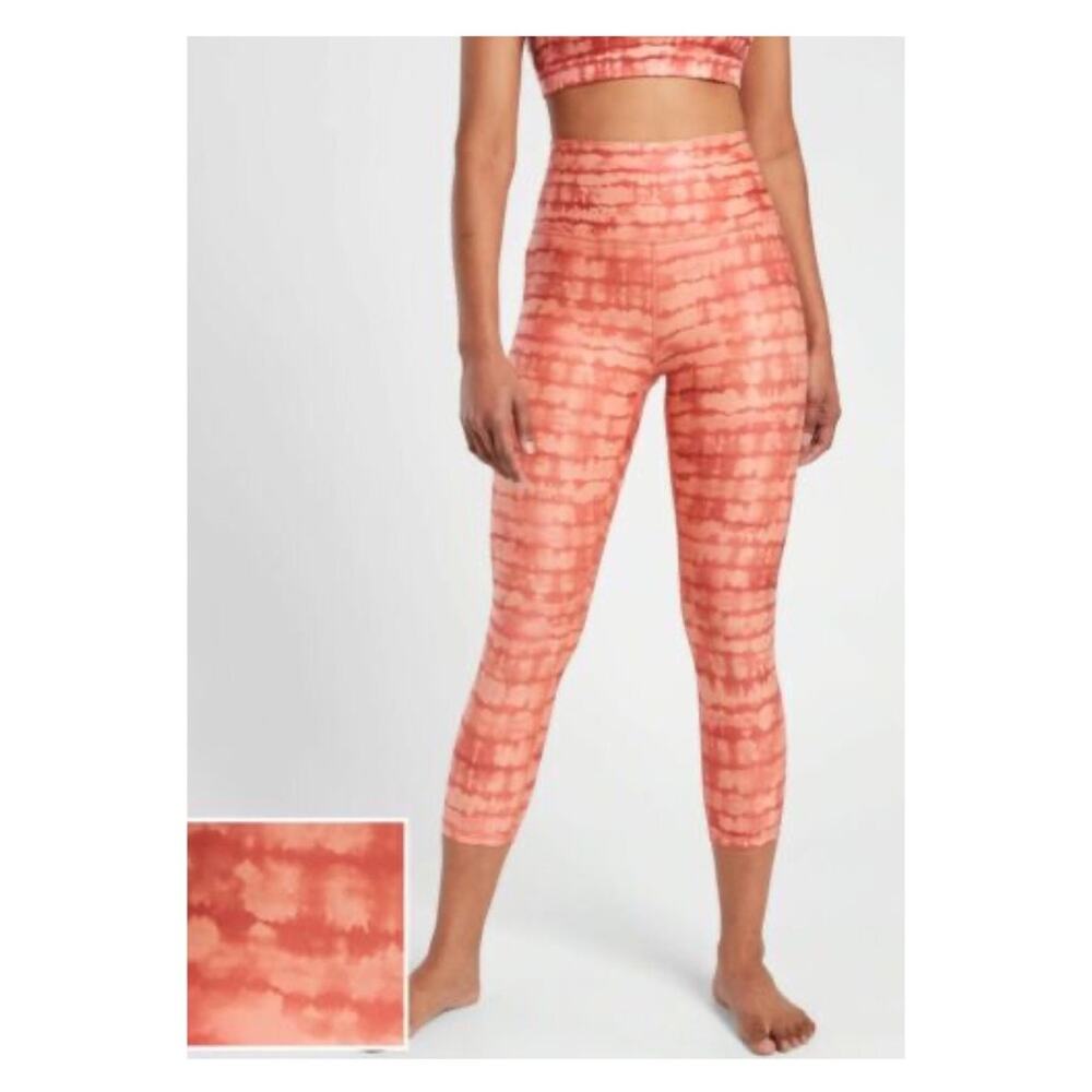 Athleta Tahiti Island Coral Elation Printed Capri Sz.XS